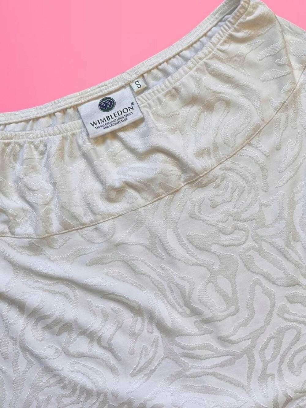 Vintage 90s Wimbledon white athletic tennis skirt